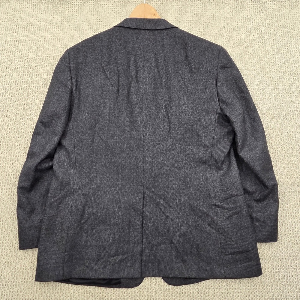 Jos A Bank Travelers Collection 48R Gray Blazer 100% Wool 2 Button Sport Coat - Picture 8 of 8